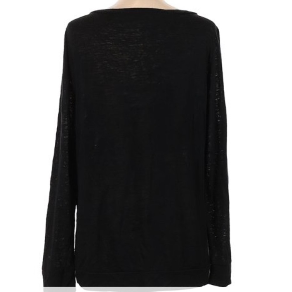 Victoria Secret Shirt Womens Long Sleeve Black Logo - Picture 7 of 8